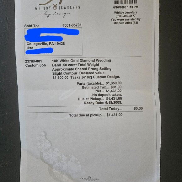 White Gold Diamond Ring - Picture 5 of 5